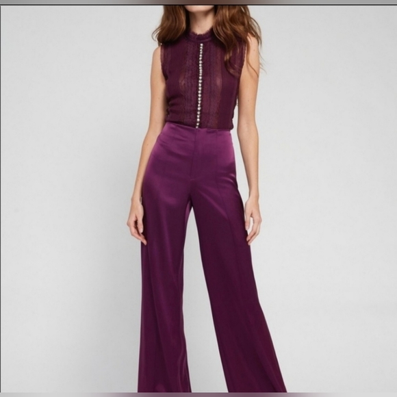 Alice + Olivia Valentine Mock Neck Crystal Top SIZE Large - Picture 4 of 11